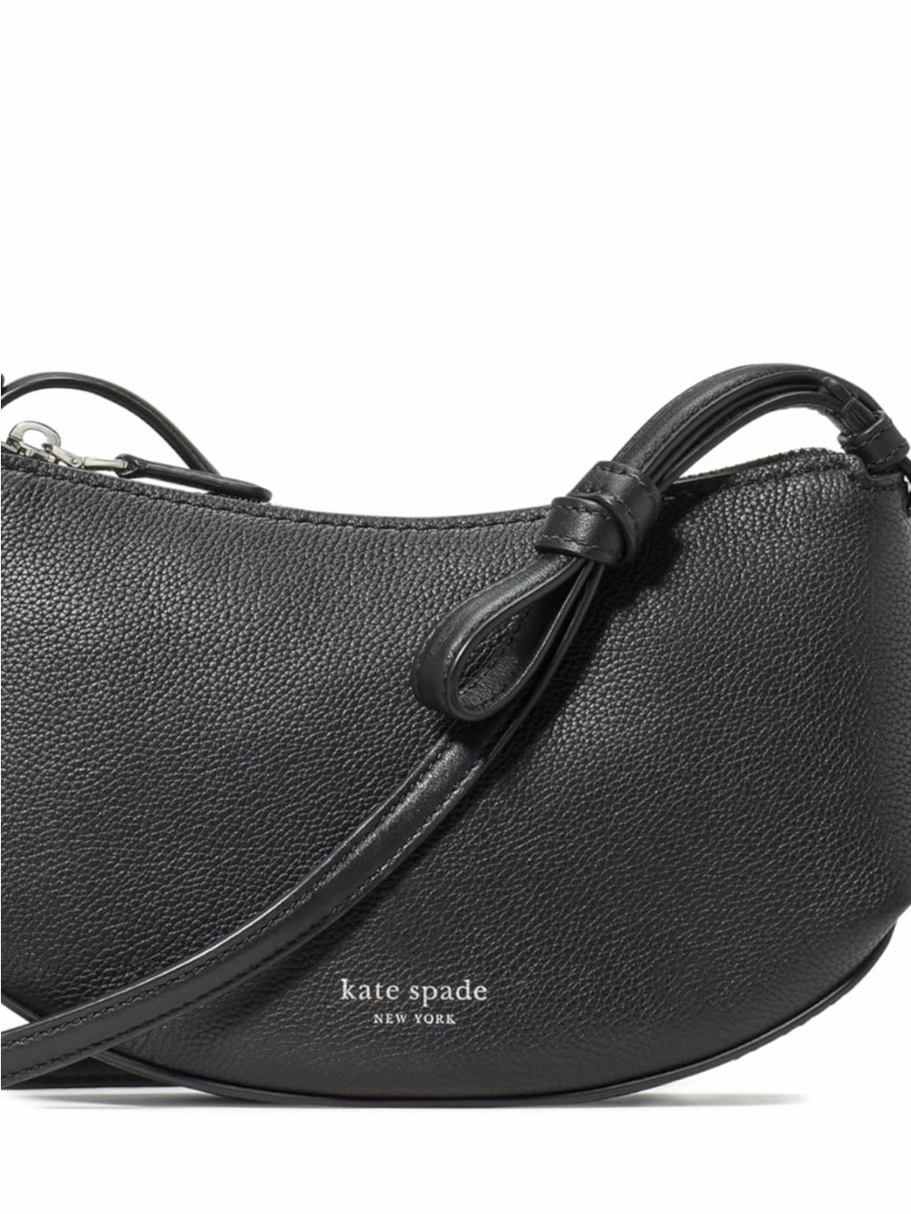 kate spade Black Pebbled Crescent Shoulder Bag